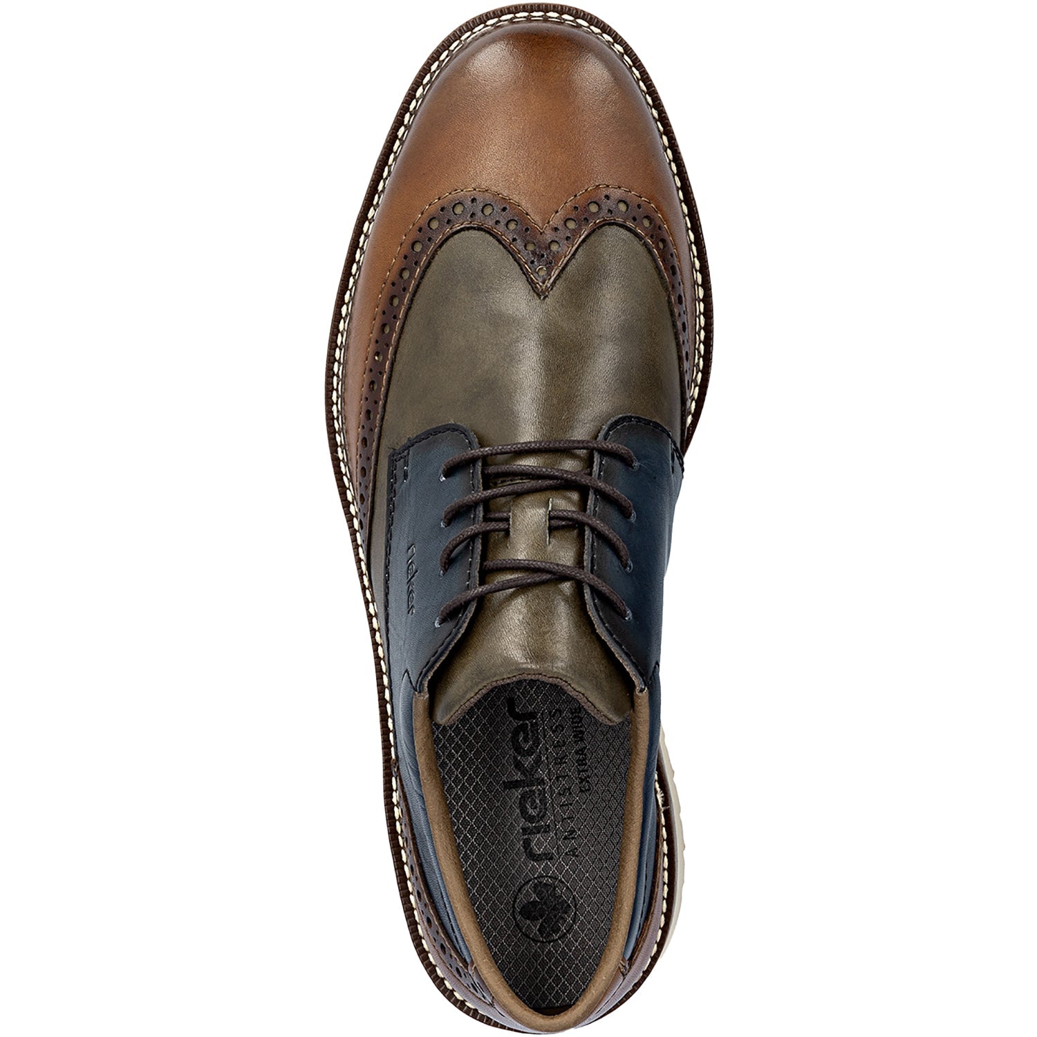 Rieker Alan 04504-90 Men's Lace Up Shoes Muskat/Forest/Royal