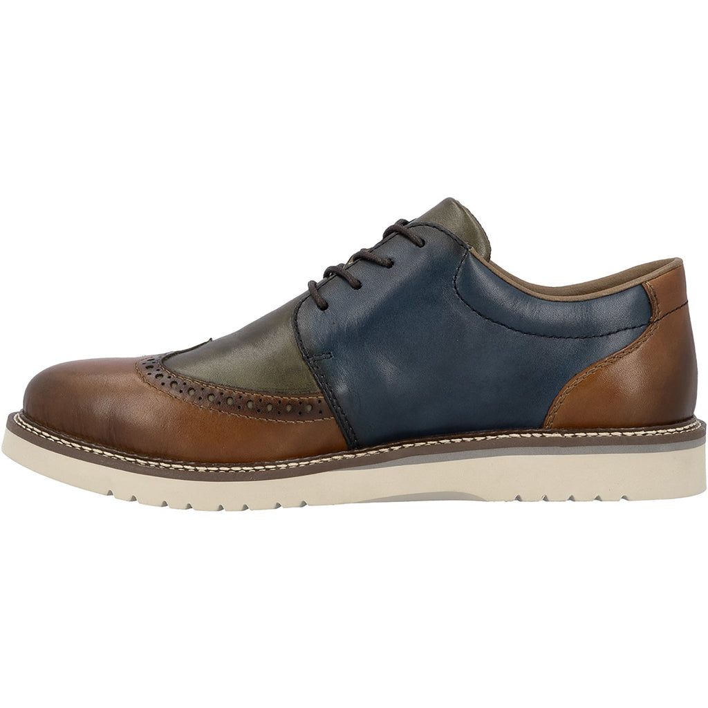 Rieker Alan 04504-90 Men's Lace Up Shoes Muskat/Forest/Royal
