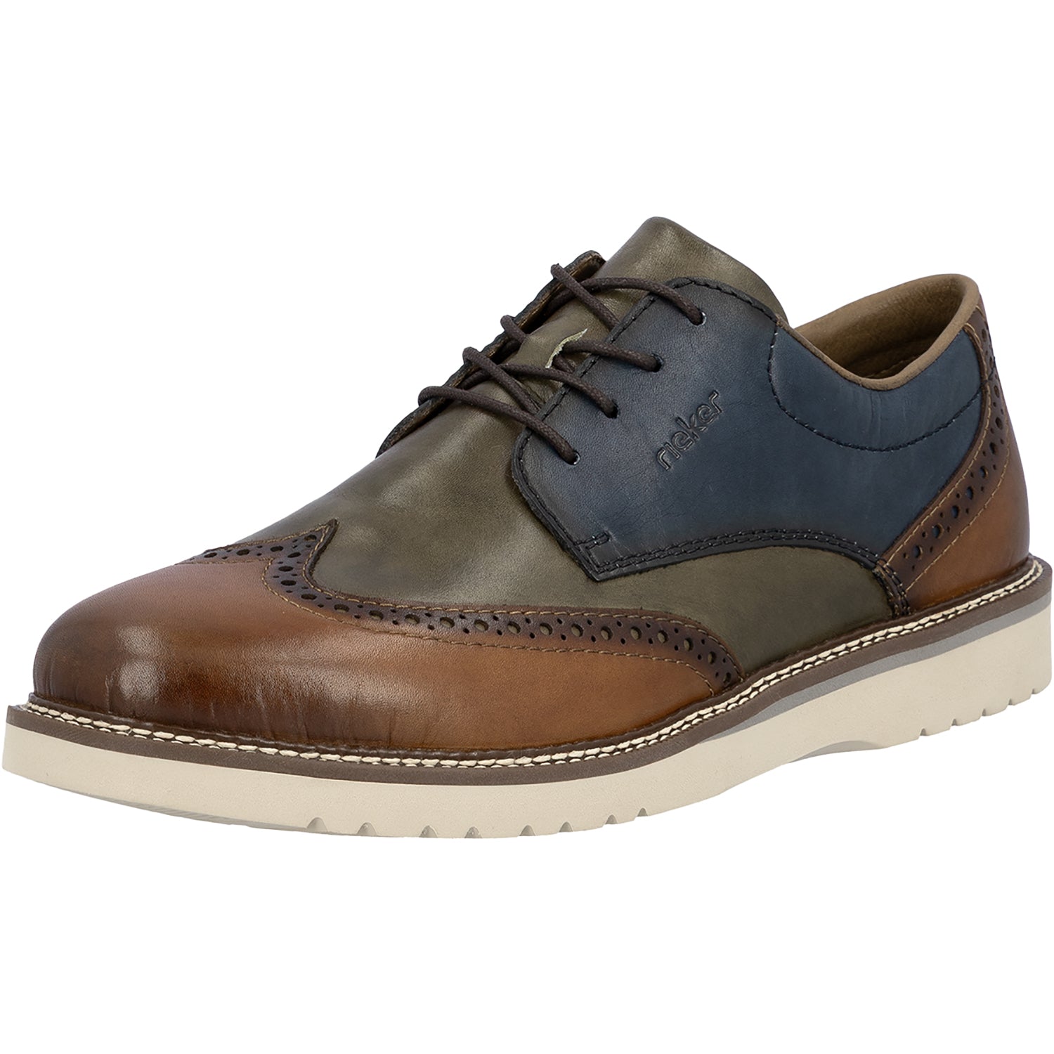 Rieker Alan 04504-90 Men's Lace Up Shoes Muskat/Forest/Royal