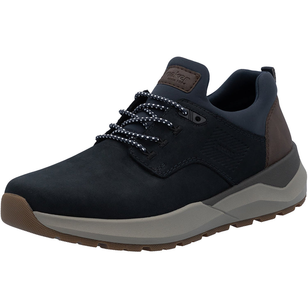 Rieker 06050-14 Thorben Men's Lace Up Shoes Pazifik/Schoko/Navy Leather