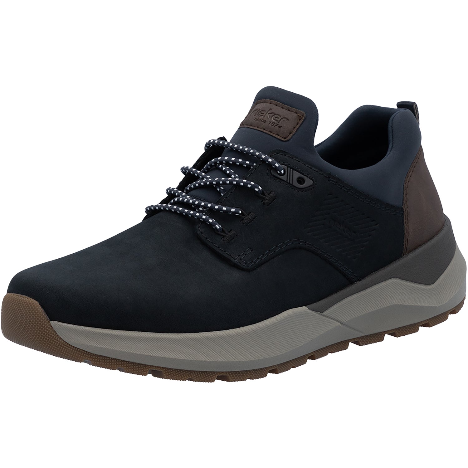 Rieker 06050-14 Thorben Men's Lace Up Shoes Pazifik/Schoko/Navy Leather