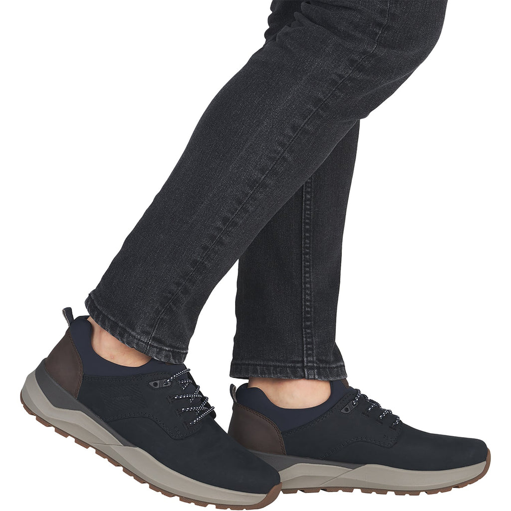 Rieker 06050-14 Thorben Men's Lace Up Shoes Pazifik/Schoko/Navy Leather