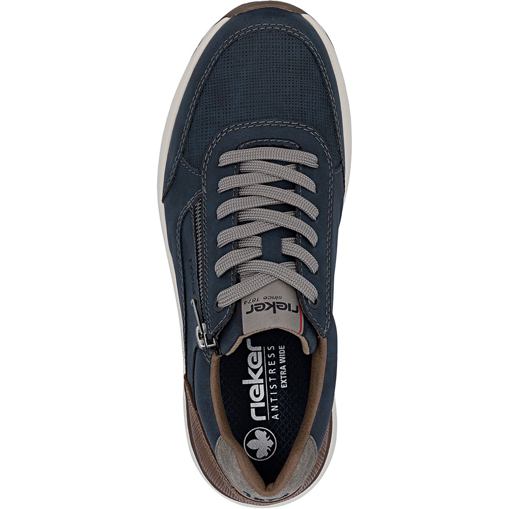 Rieker 11504-14 Men's Lace Up Shoes Midnight/Amaretto
