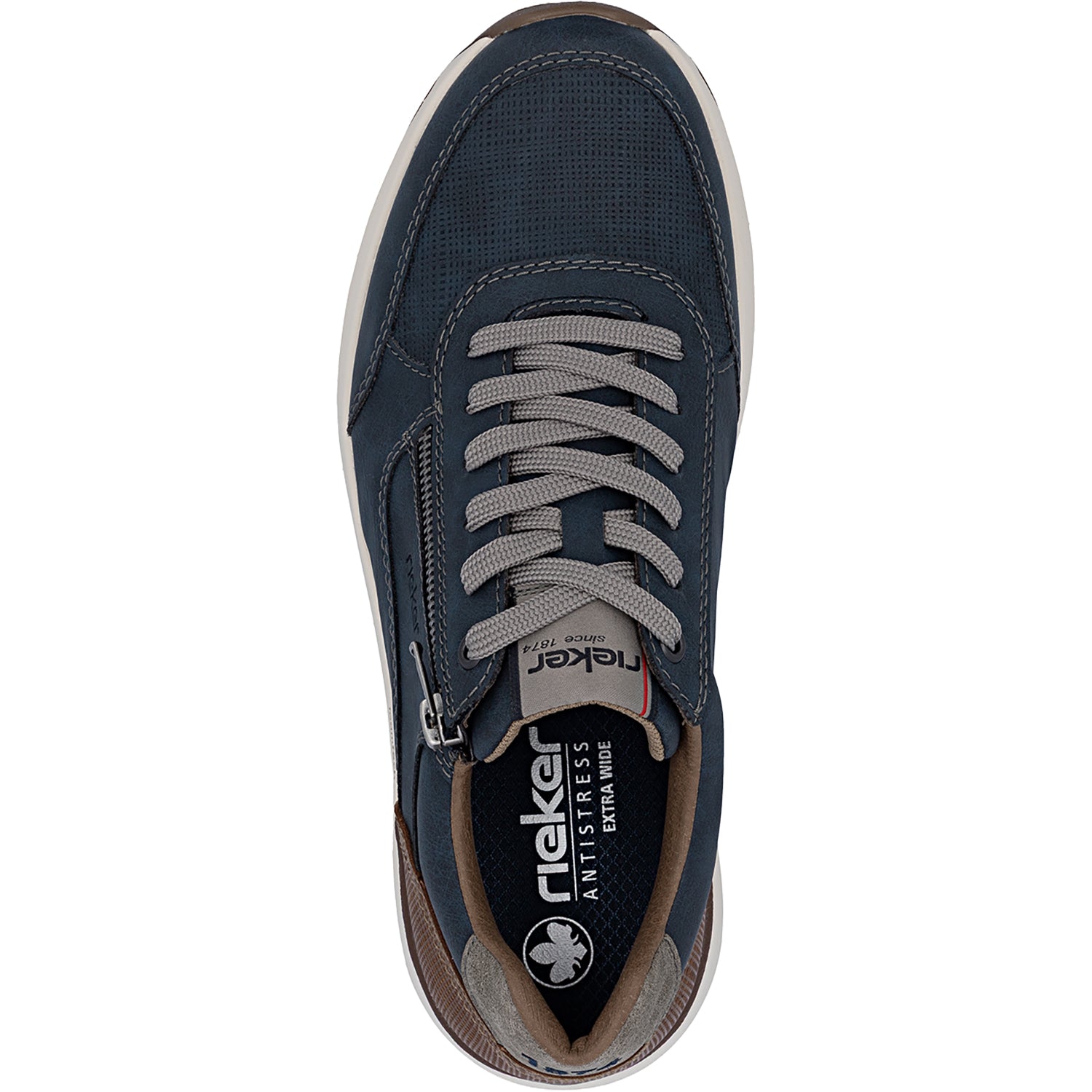 Rieker 11504-14 Men's Lace Up Shoes Midnight/Amaretto