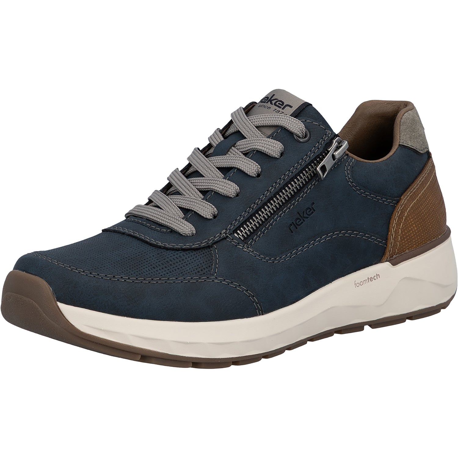 Rieker 11504-14 Men's Lace Up Shoes Midnight/Amaretto