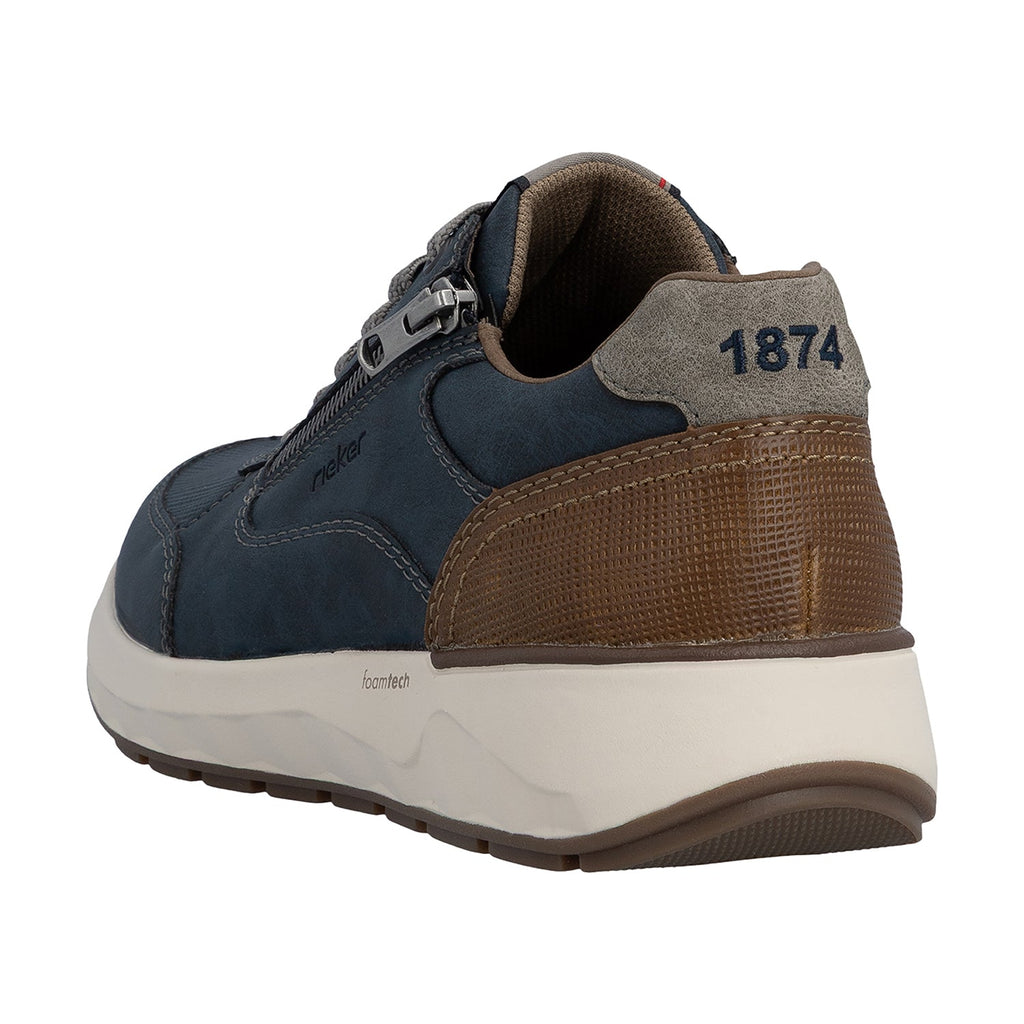 Rieker 11504-14 Men's Lace Up Shoes Midnight/Amaretto