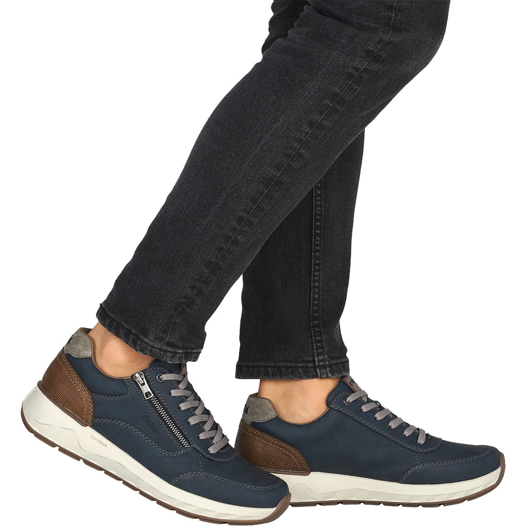 Rieker 11504-14 Men's Lace Up Shoes Midnight/Amaretto