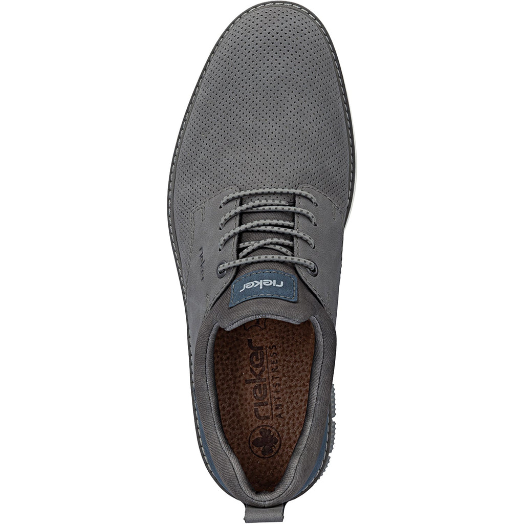 Rieker 14450-42 Men's Dress Lace Up Shoes Cenere/Denim/Rauch