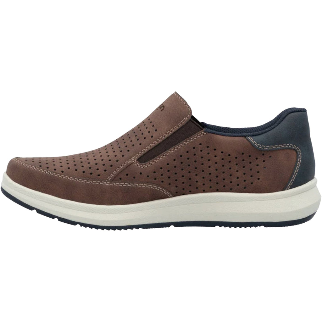 Rieker 16952-24 Reinhard 52 Perfed Vegan Men's Slip Ons Tan
