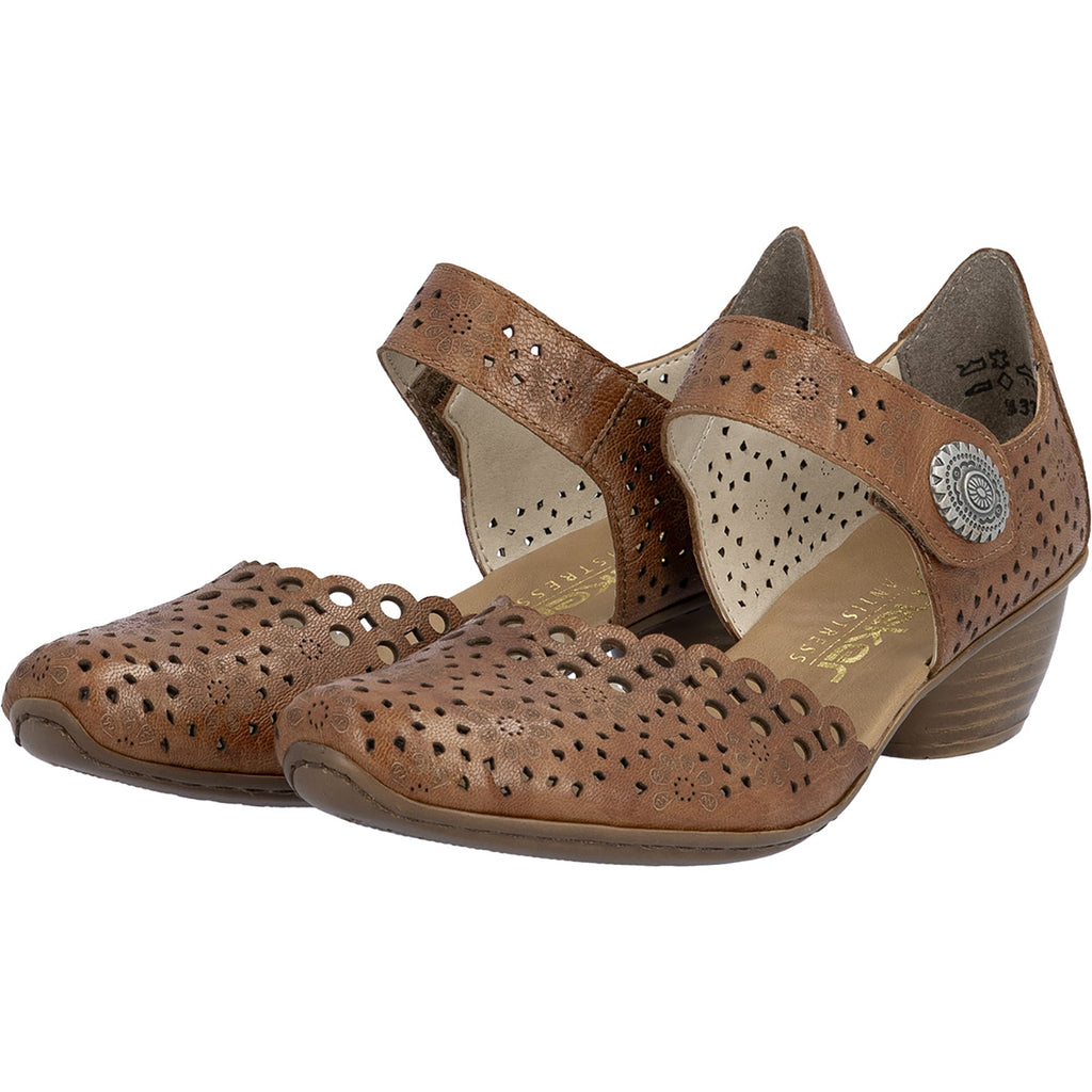 Rieker 43753-22 Mirjam 53 Women's Dressy Mary Janes Cuoio