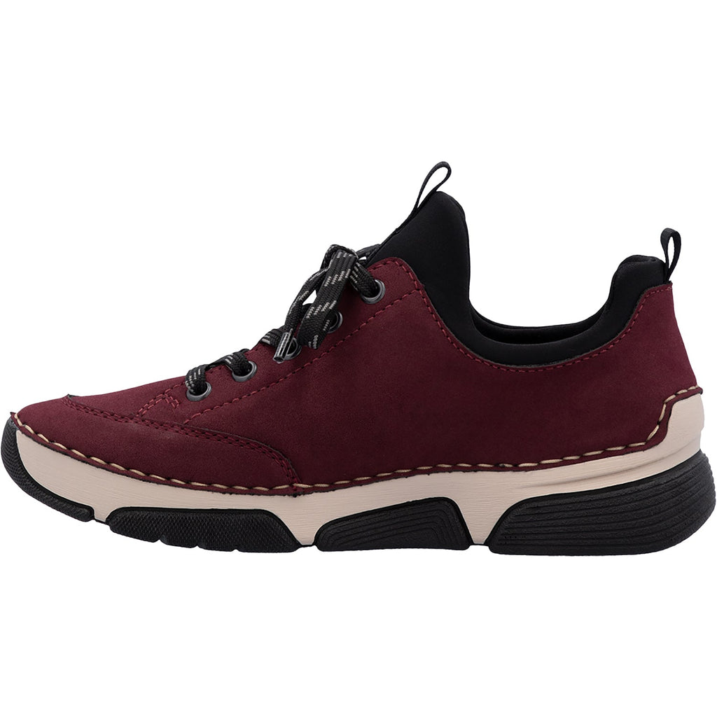 Rieker 45973-36 Angela  Women's Sporty Lace Up Shoes Bordeaux/Schwarz
