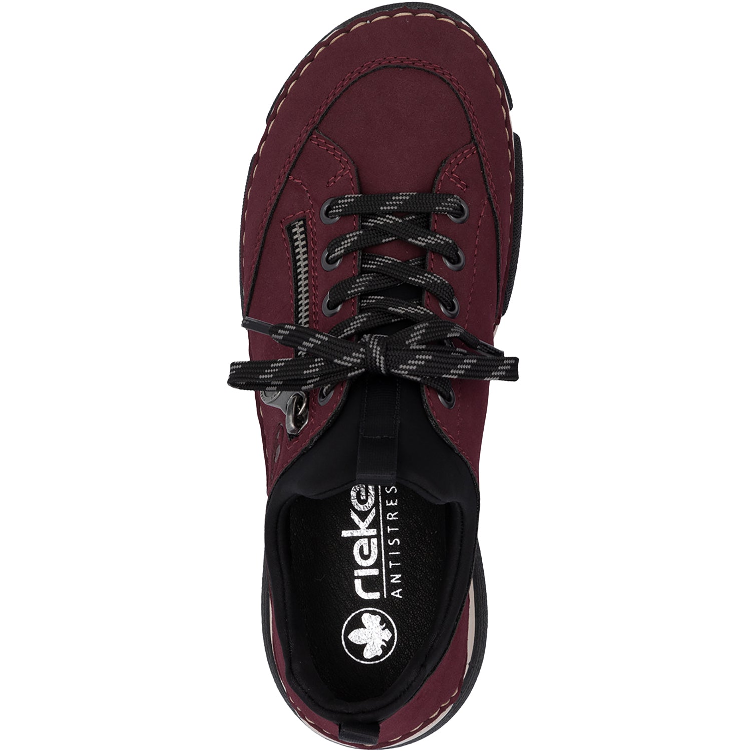Rieker 45973-36 Angela  Women's Sporty Lace Up Shoes Bordeaux/Schwarz