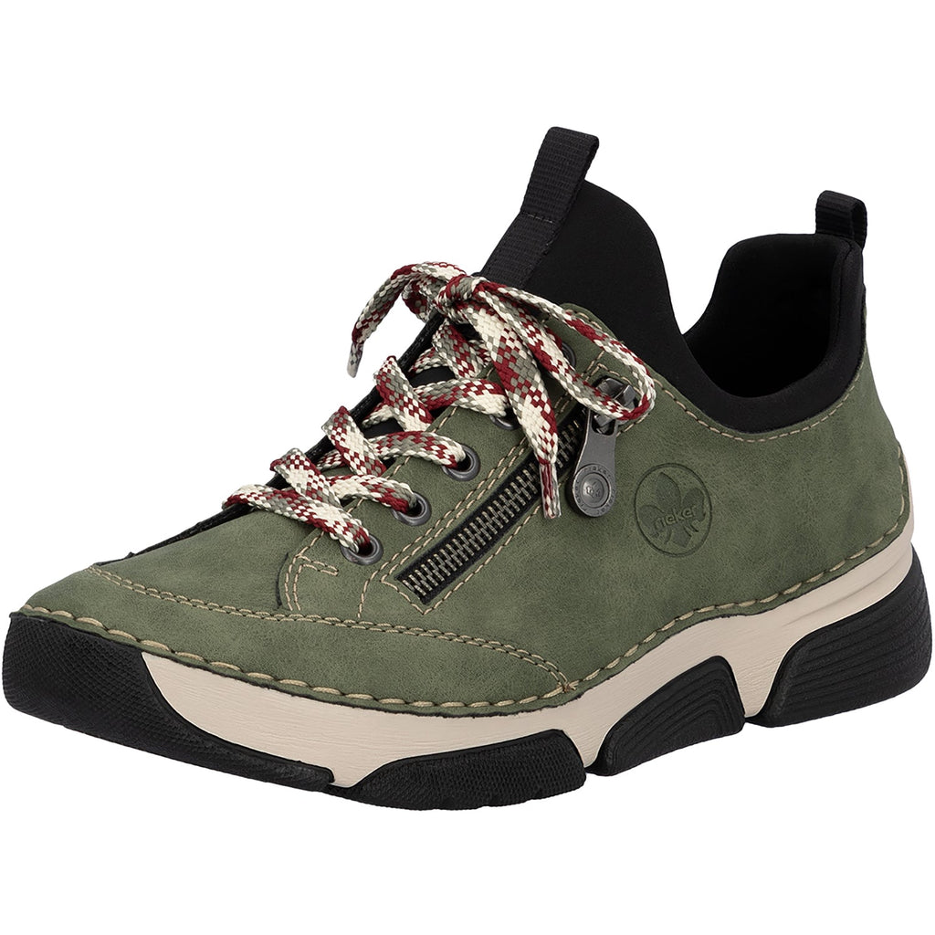 Rieker 45973-54 Angela Women's Lace Up Shoes Liane/Schwarz