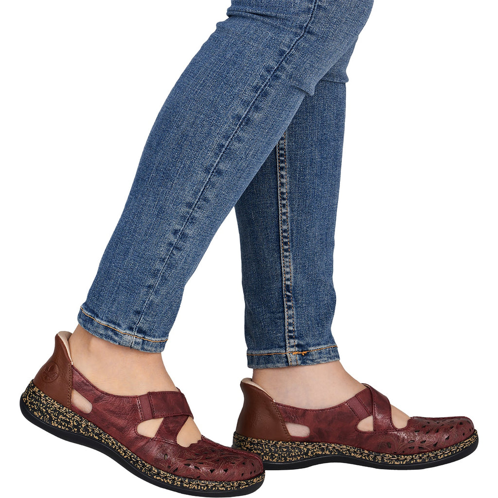 Rieker 46352-33 Women's Mary Janes Red/Cayenne