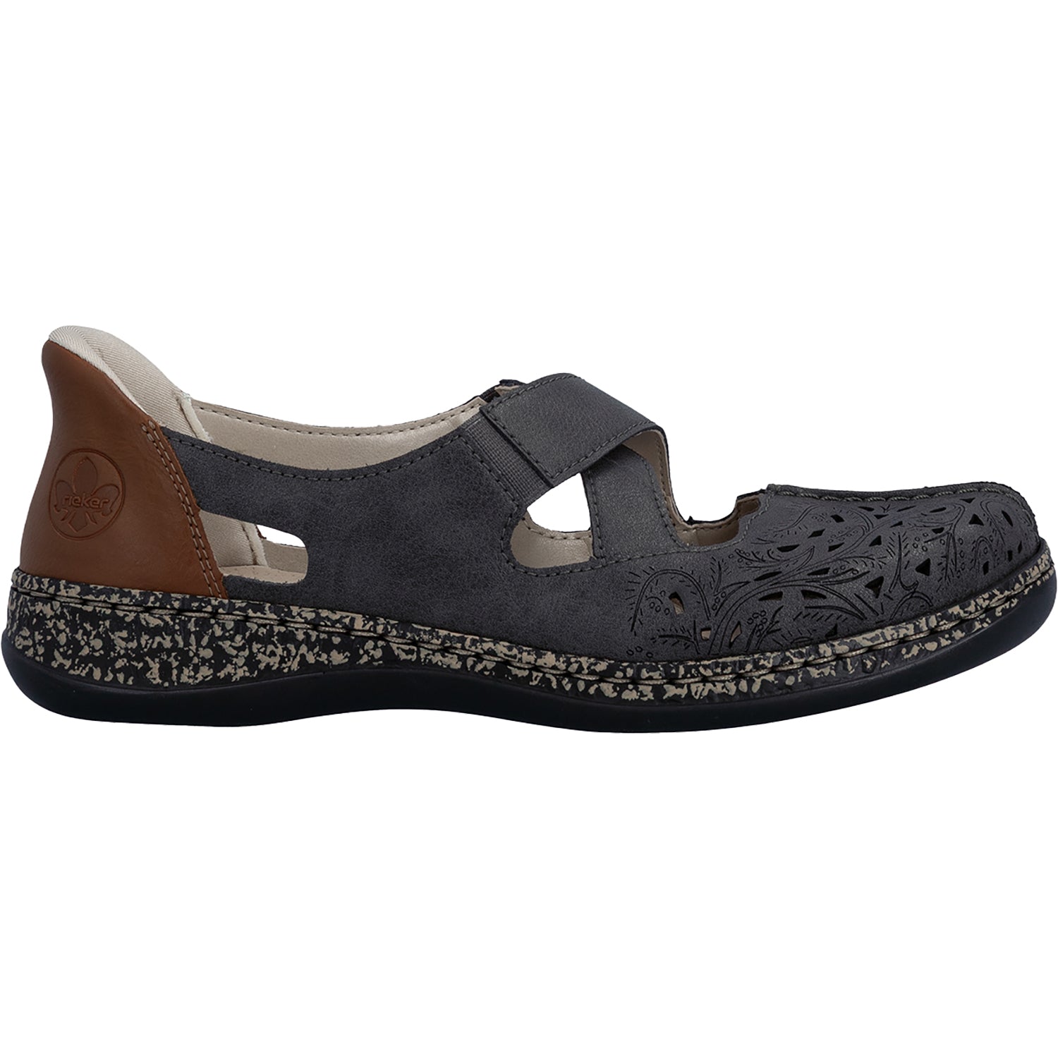 Rieker 46352-45 Women's Mary Janes Basalt/Cayenne