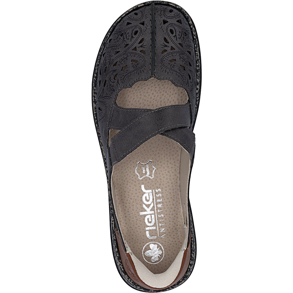 Rieker 46352-45 Women's Mary Janes Basalt/Cayenne