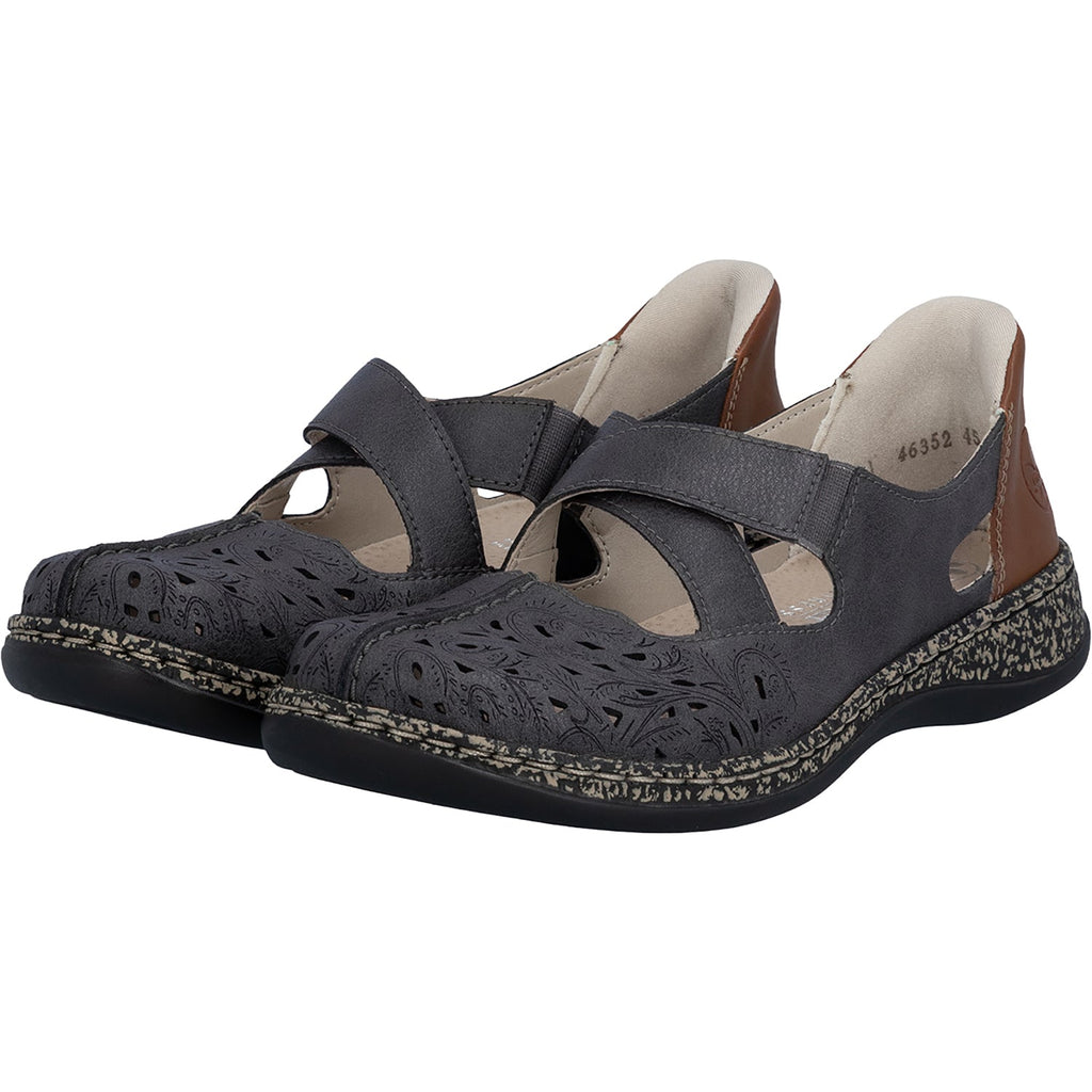 Rieker 46352-45 Women's Mary Janes Basalt/Cayenne