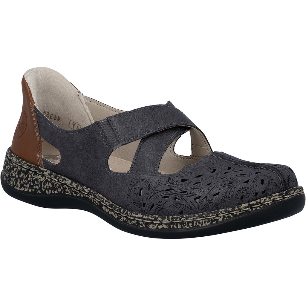 Rieker 46352-45 Women's Mary Janes Basalt/Cayenne