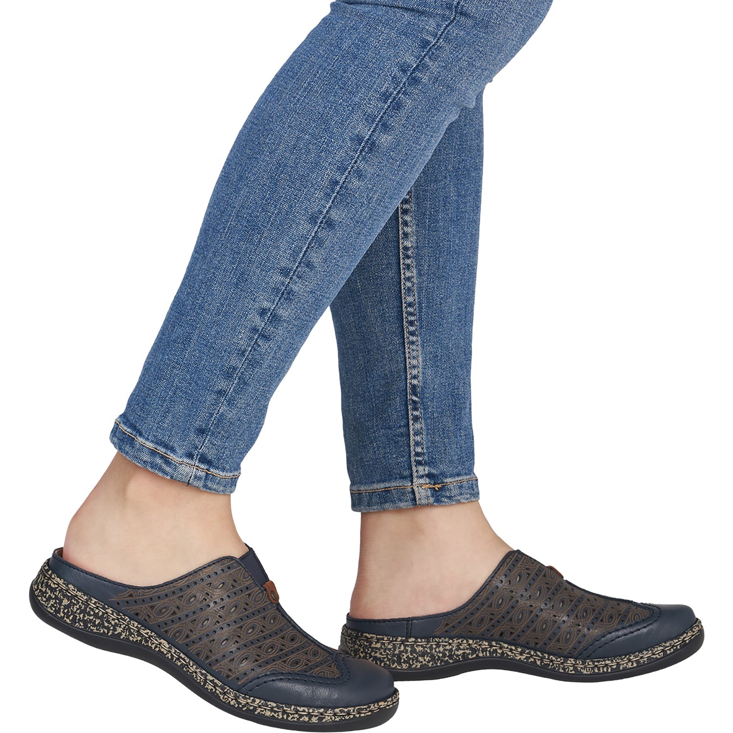 Rieker 46376-14 Daisy 76 Women's Clogs Pazifik/Amaretto