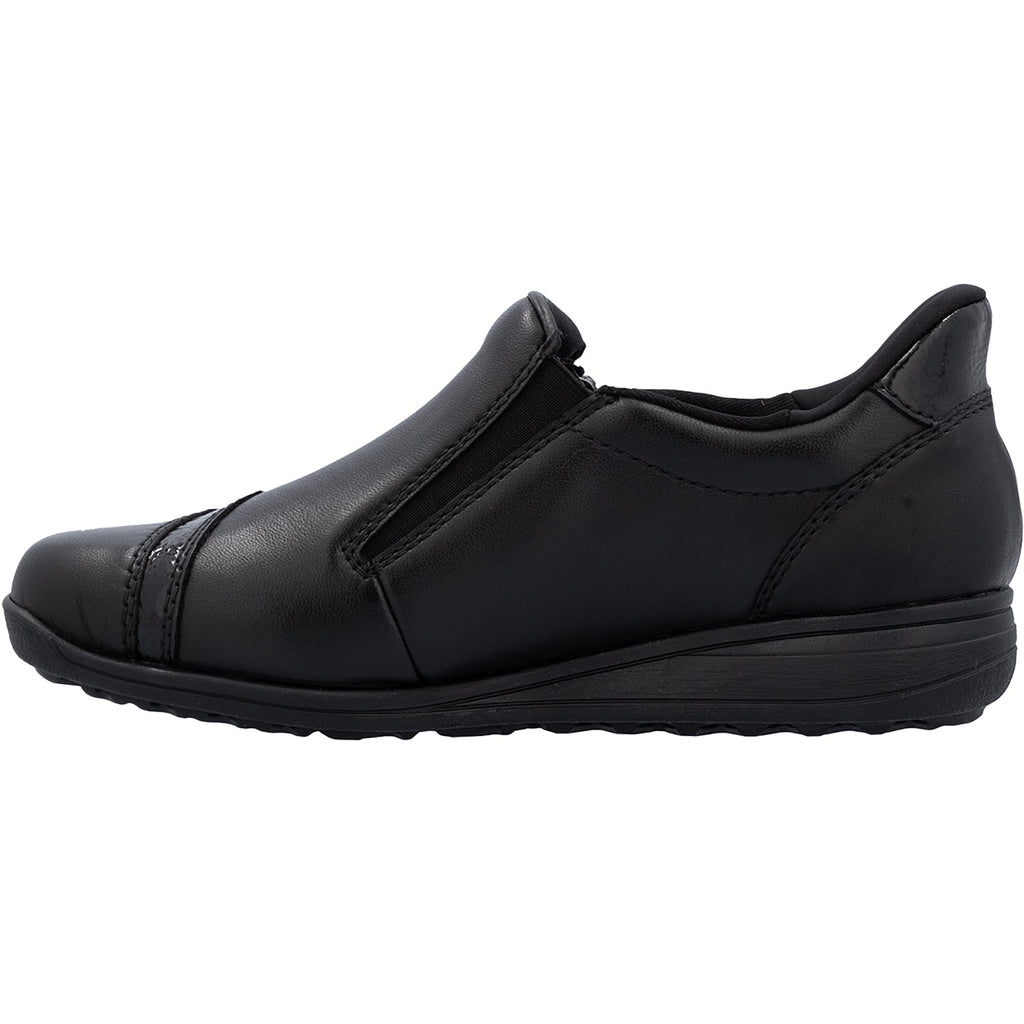 Rieker 47264-00 Women's Slip Ons Traditional Schwarz/Black/Schwarz