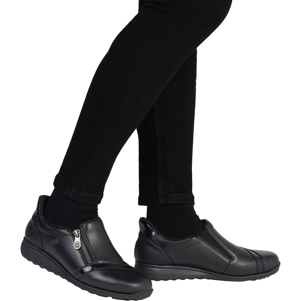 Rieker 47264-00 Women's Slip Ons Traditional Schwarz/Black/Schwarz