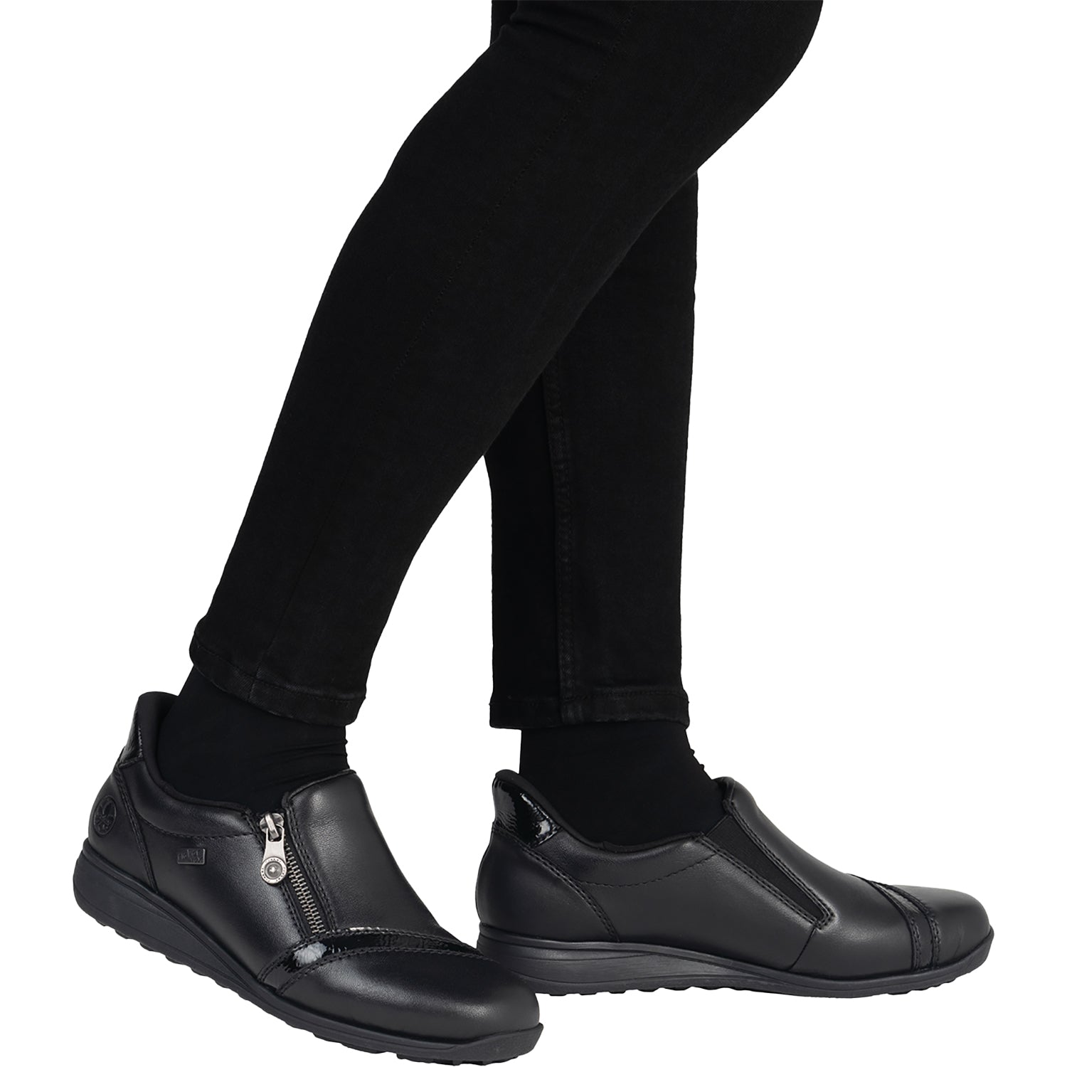 Rieker 47264-00 Women's Slip Ons Traditional Schwarz/Black/Schwarz