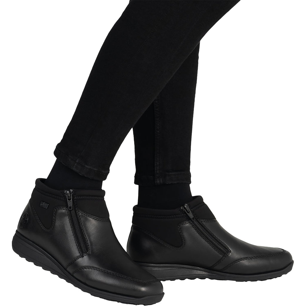 Rieker 47270-00 Women's Booties Schwarz/Schwarz