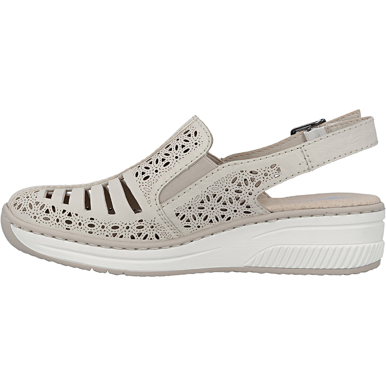 Rieker 48763-60 Women's Slip On Sporty Sneakers Crema/Crema