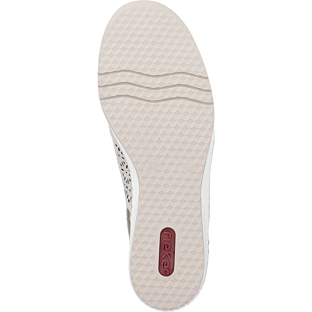 Rieker 48763-60 Women's Slip On Sporty Sneakers Crema/Crema