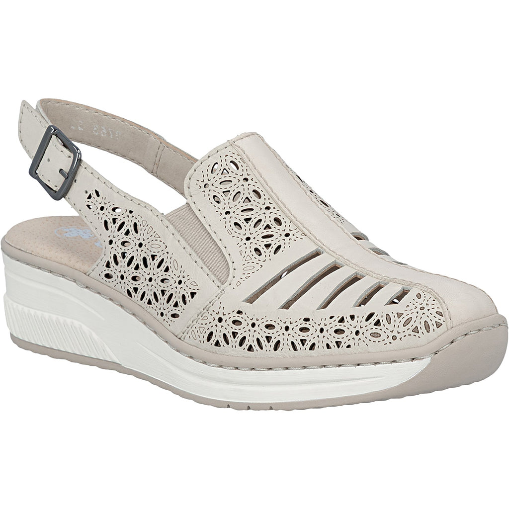 Rieker 48763-60 Women's Slip On Sporty Sneakers Crema/Crema