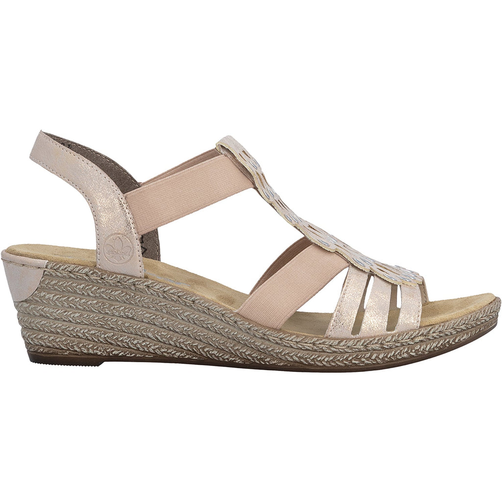 Rieker 62436-31 Fanni 36 Women's Sandals Rosegold