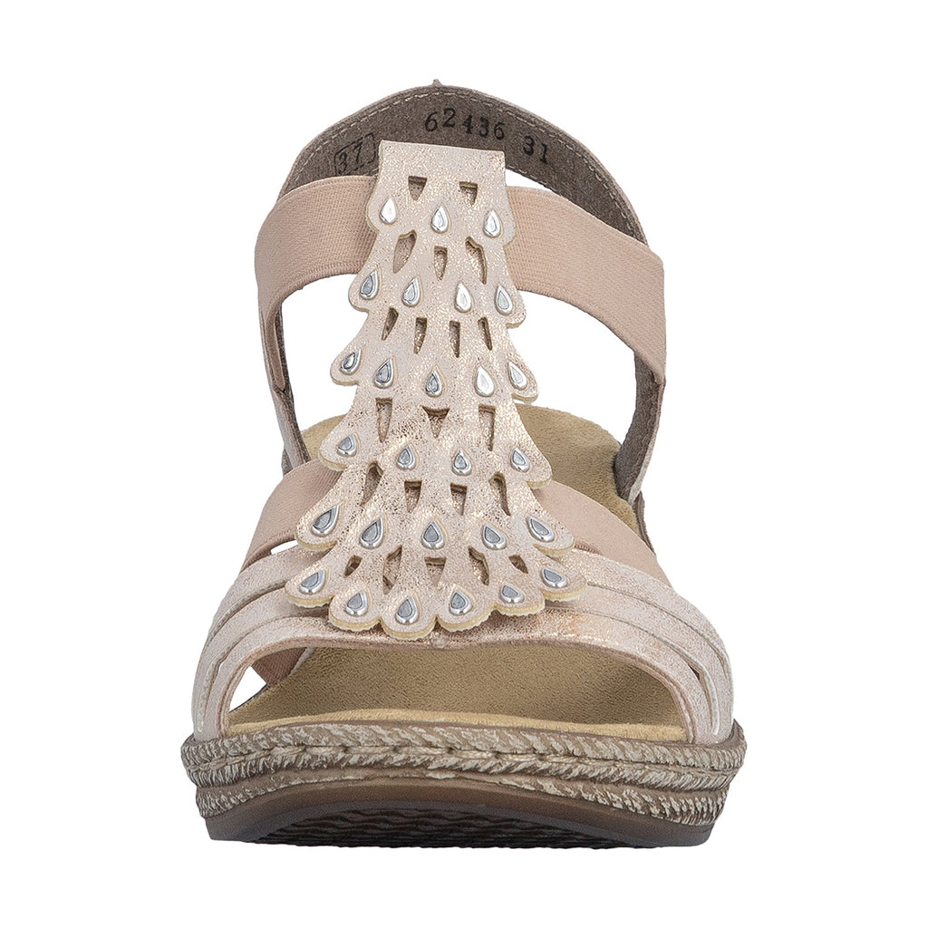 Rieker 62436-31 Fanni 36 Women's Sandals Rosegold