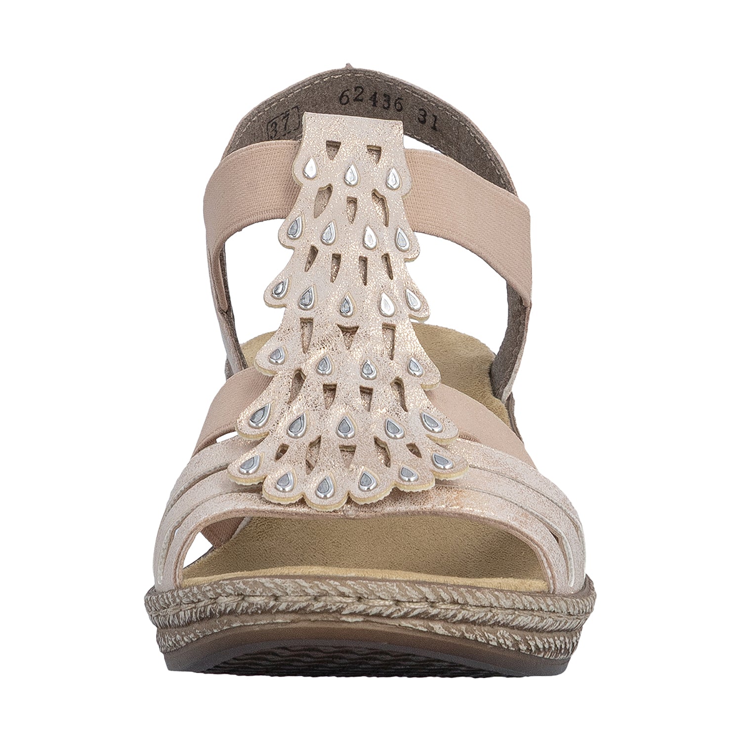 Rieker 62436-31 Fanni 36 Women's Sandals Rosegold