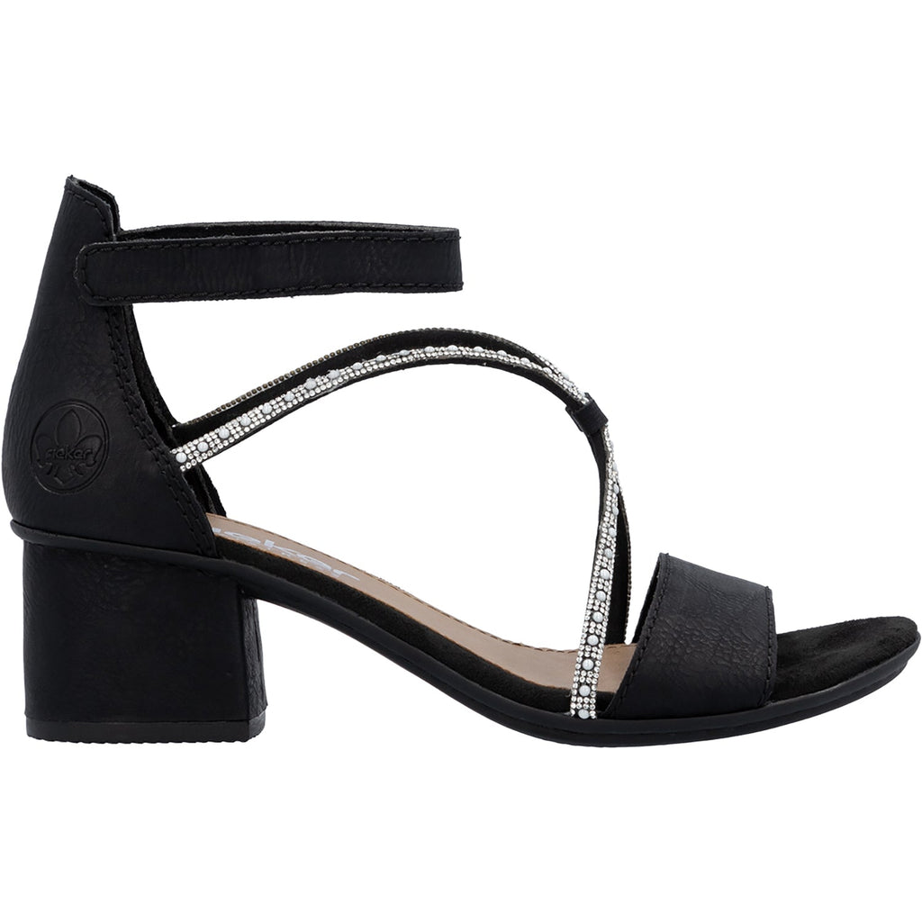 Rieker 64654-00 Women's Dress Heels Schwarz/Schwarz Eagle/Tubealino