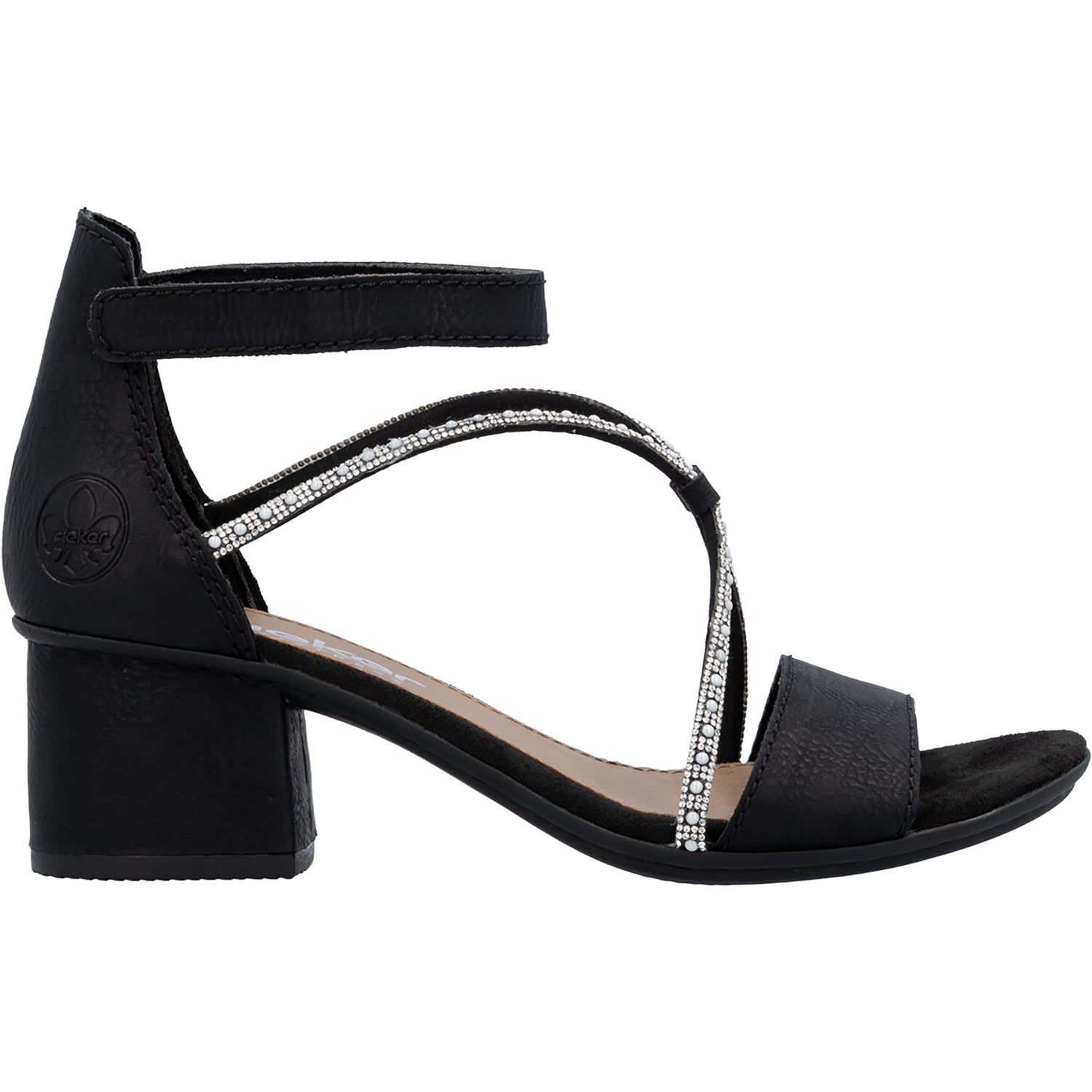 Rieker 64654-00 Women's Dress Heels Schwarz/Schwarz Eagle/Tubealino