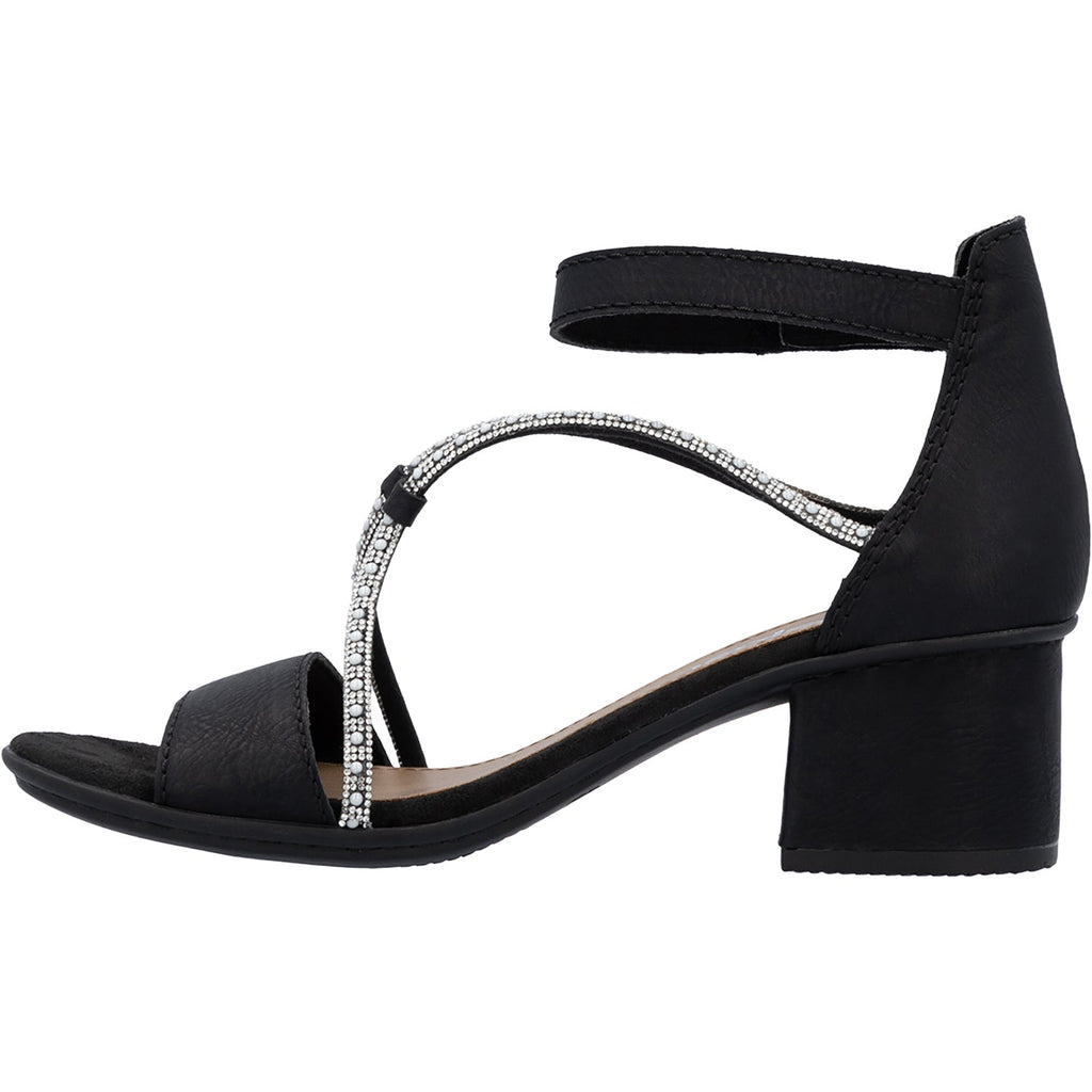 Rieker 64654-00 Women's Dress Heels Schwarz/Schwarz Eagle/Tubealino