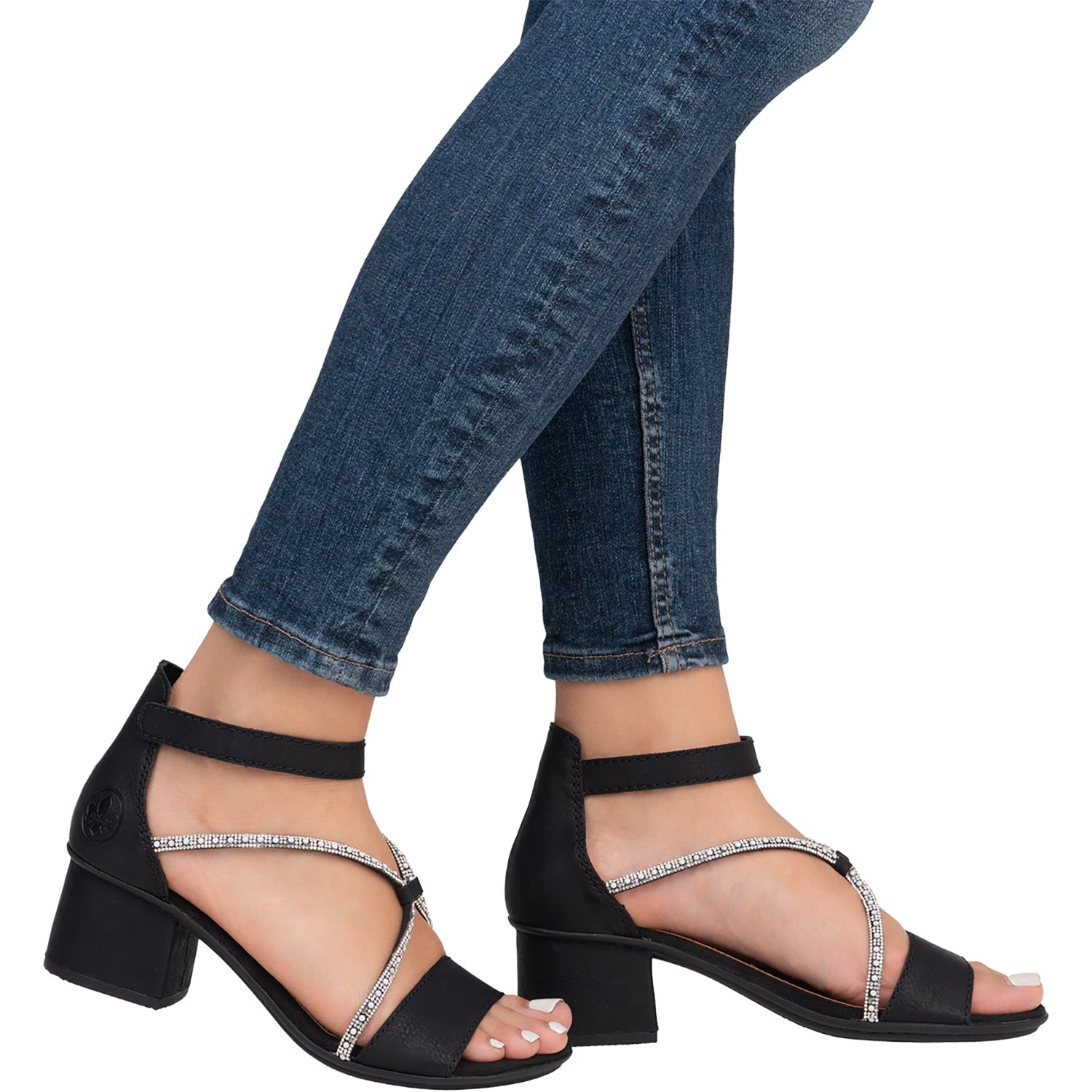 Rieker 64654-00 Women's Dress Heels Schwarz/Schwarz Eagle/Tubealino