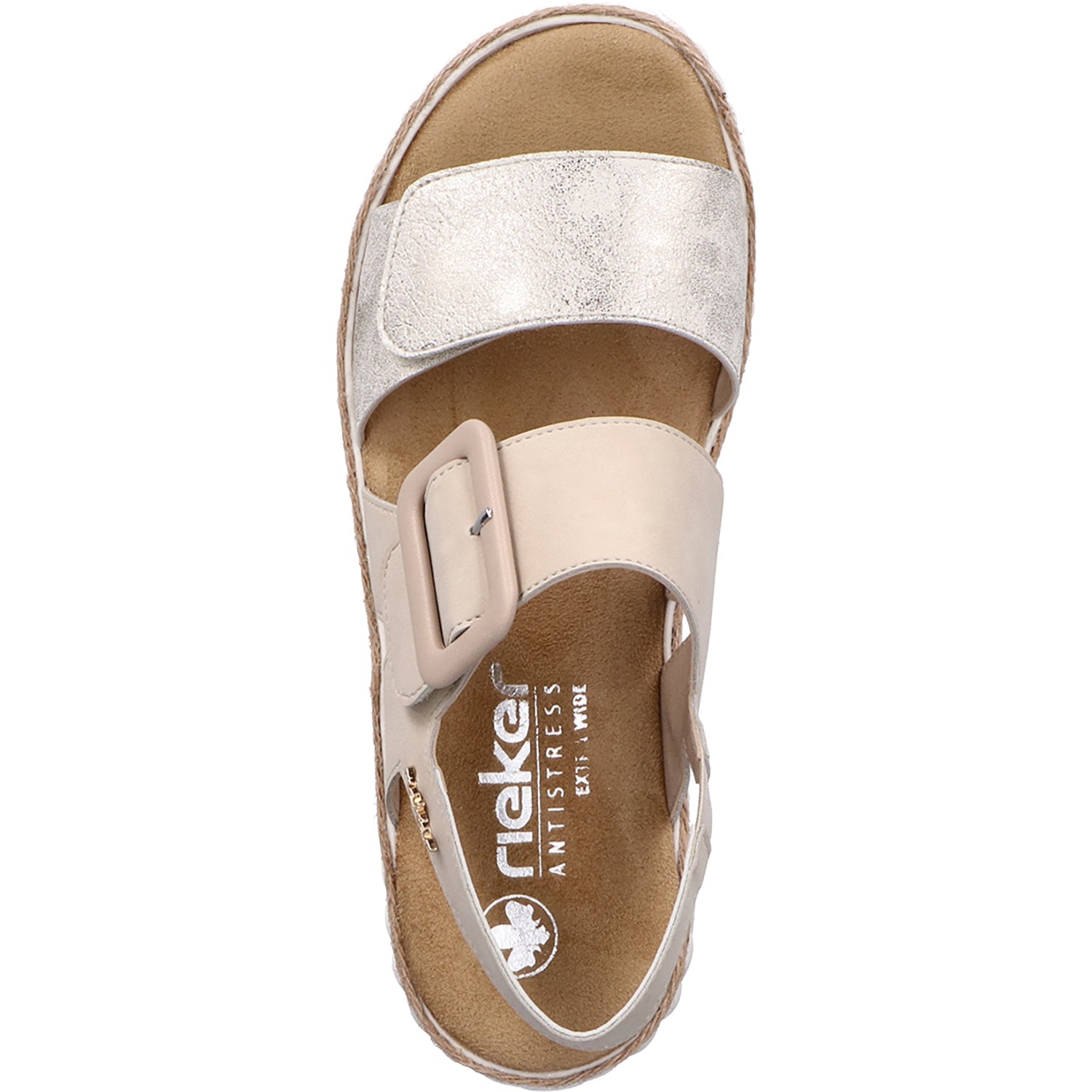 Rieker 69260-60 Rachel 60 Women's Sandals Beige Gold/Perle