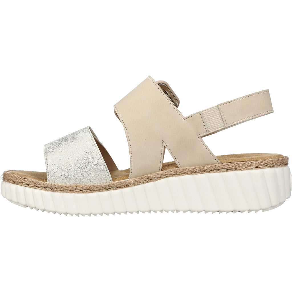 Rieker 69260-60 Rachel 60 Women's Sandals Beige Gold/Perle