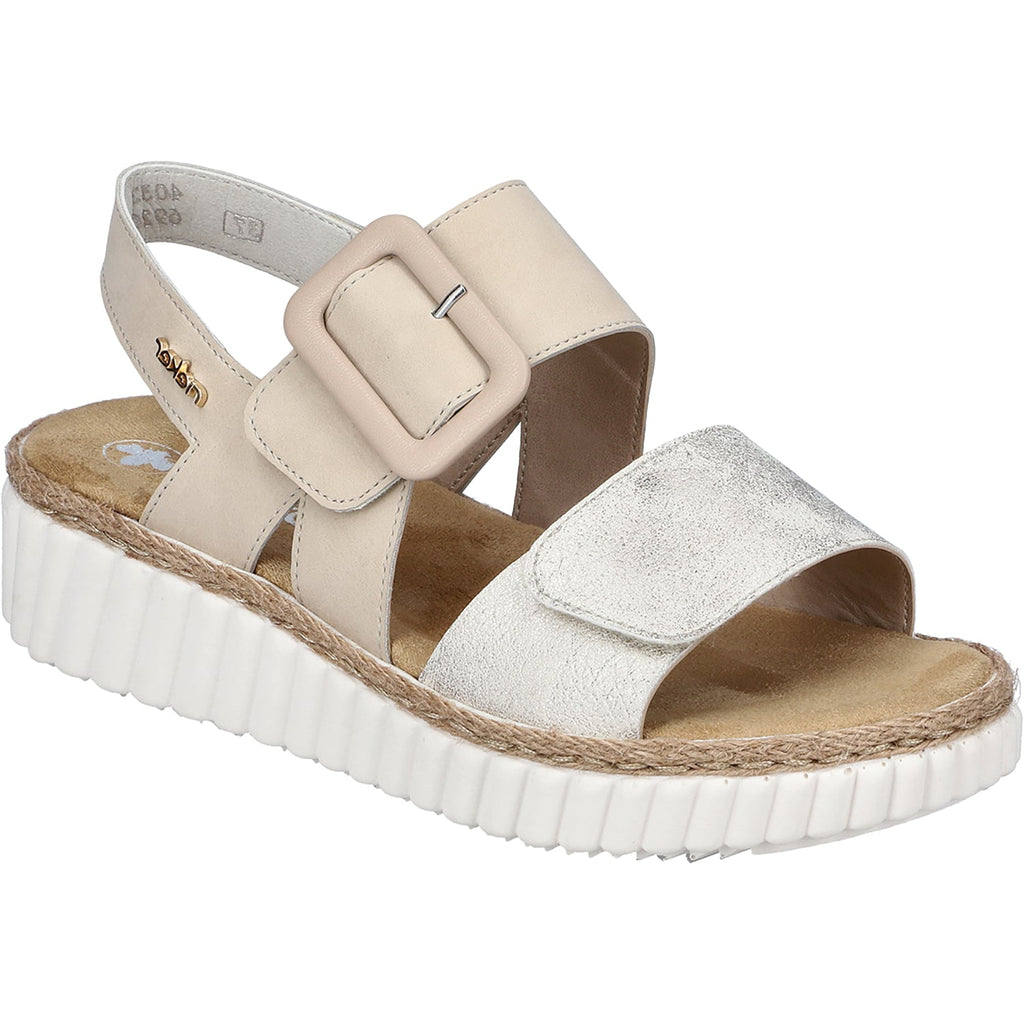 Rieker 69260-60 Rachel 60 Women's Sandals Beige Gold/Perle