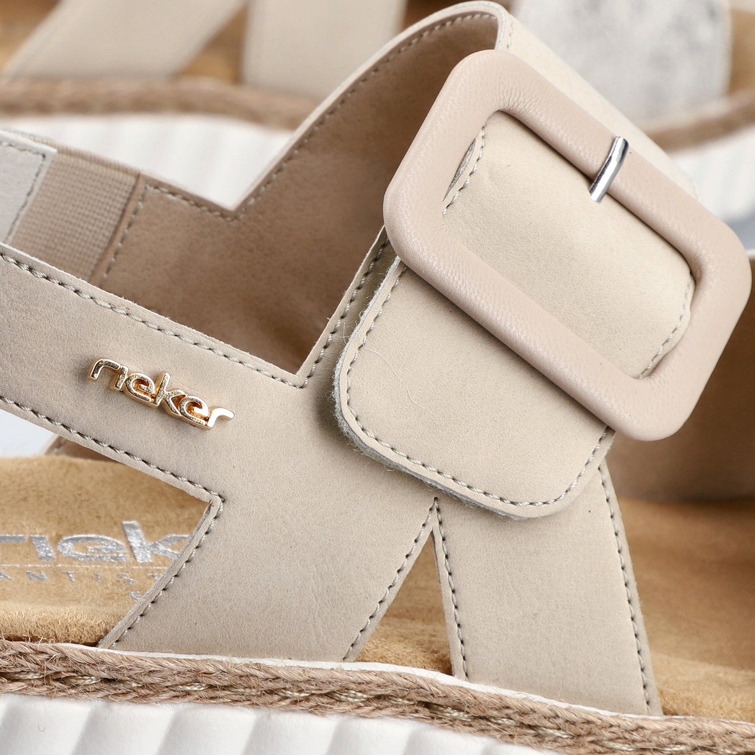 Rieker 69260-60 Rachel 60 Women's Sandals Beige Gold/Perle