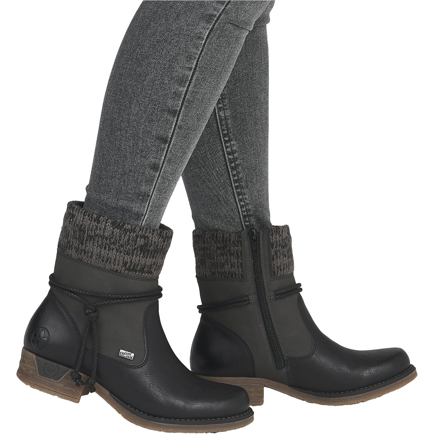 Rieker 79688-00 Fee Wool Women's Boots Schwarz/Stromboli/Athrazit