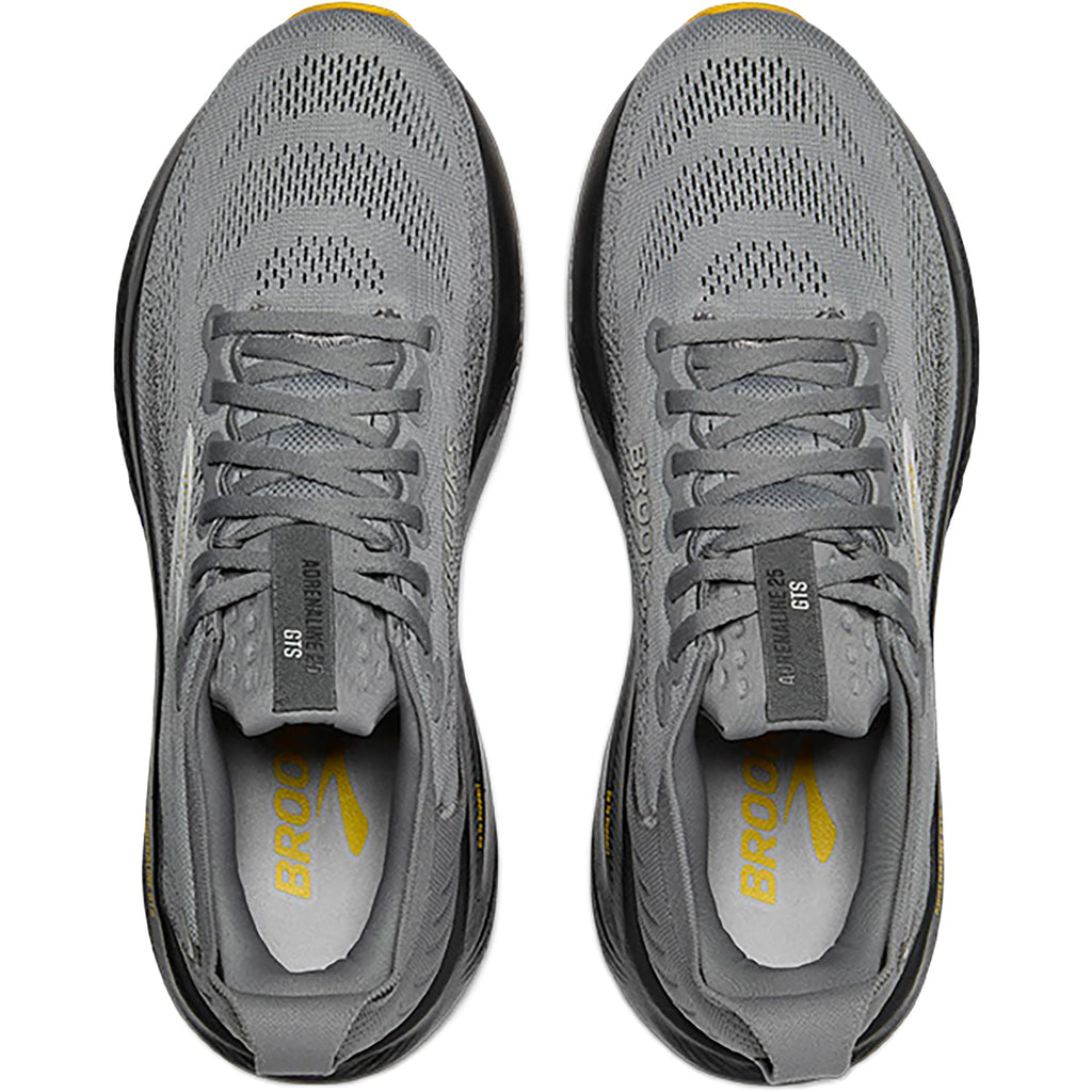Brooks Adrenaline GTS 25 Primer Grey/Ebony/Jasmin (Stability Support) Men's Athletic Shoes Primer Grey /Ebony/Jasmin