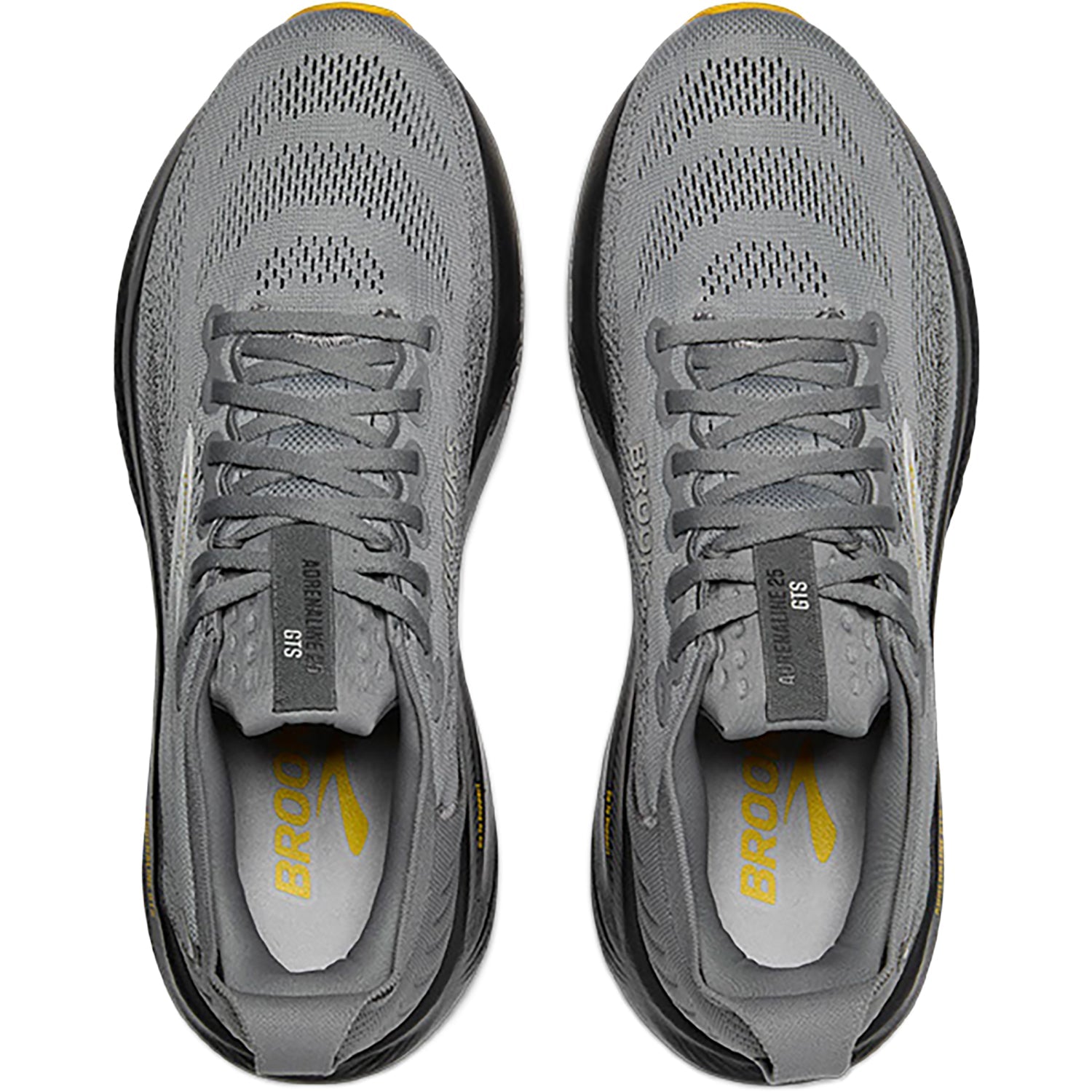 Brooks Adrenaline GTS 25 Primer Grey/Ebony/Jasmin (Stability Support) Men's Athletic Shoes Primer Grey /Ebony/Jasmin
