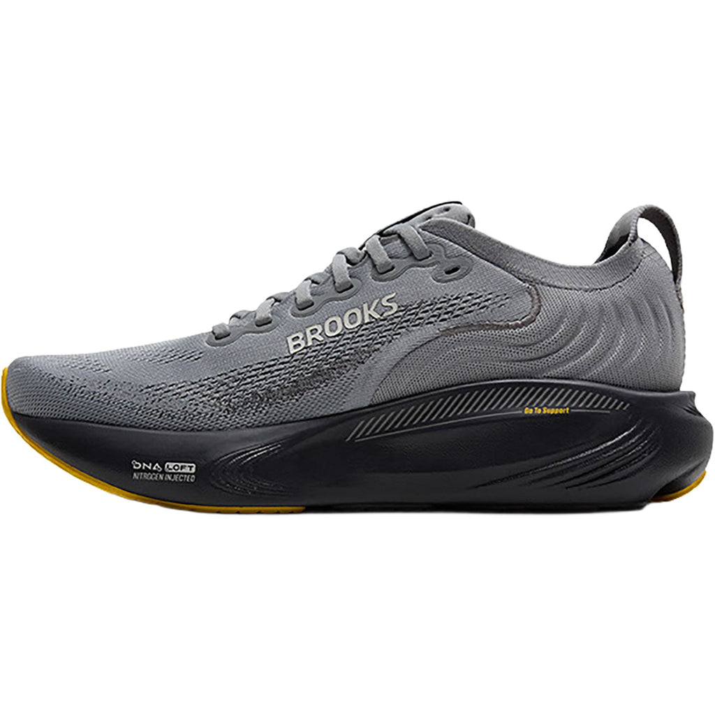 Brooks Adrenaline GTS 25 Primer Grey/Ebony/Jasmin (Stability Support) Men's Athletic Shoes Primer Grey /Ebony/Jasmin