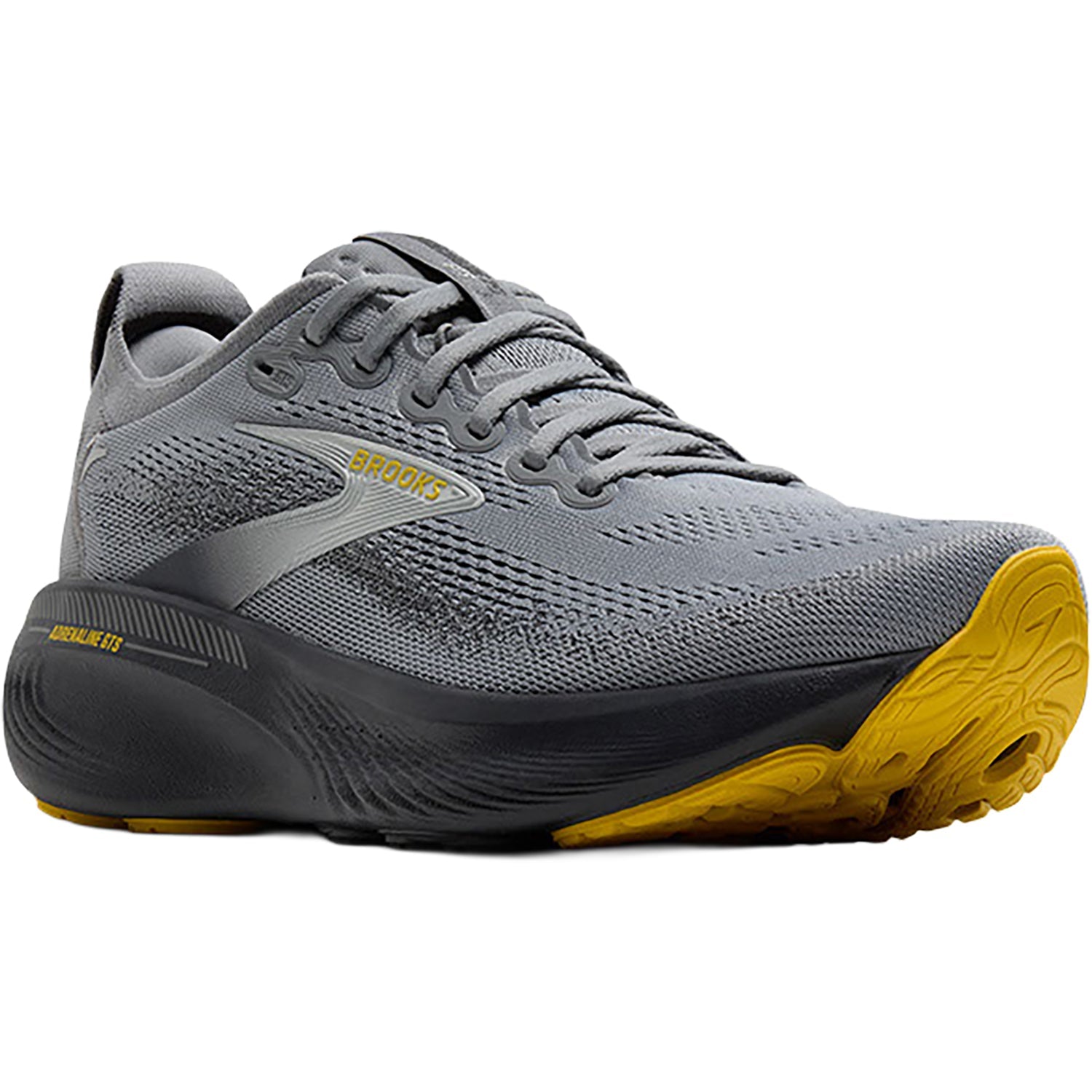 Brooks Adrenaline GTS 25 Primer Grey/Ebony/Jasmin (Stability Support) Men's Athletic Shoes Primer Grey /Ebony/Jasmin
