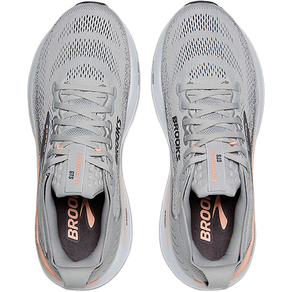 Brooks Adrenaline GTS 25 (Stability Support) Women's Athletic Shoes Grey/Blackened Pearl/Coral