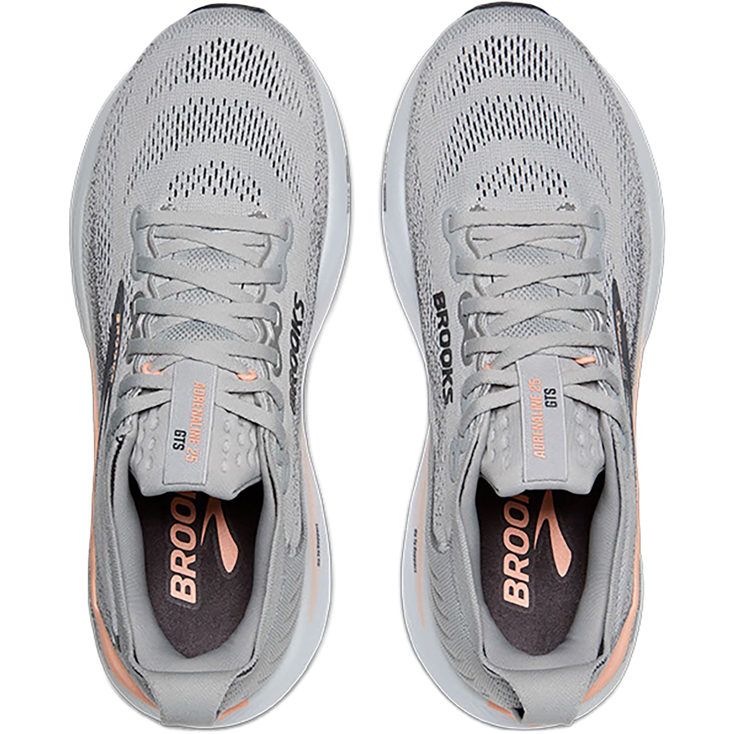 Brooks Adrenaline GTS 25 (Stability Support) Women's Athletic Shoes Grey/Blackened Pearl/Coral