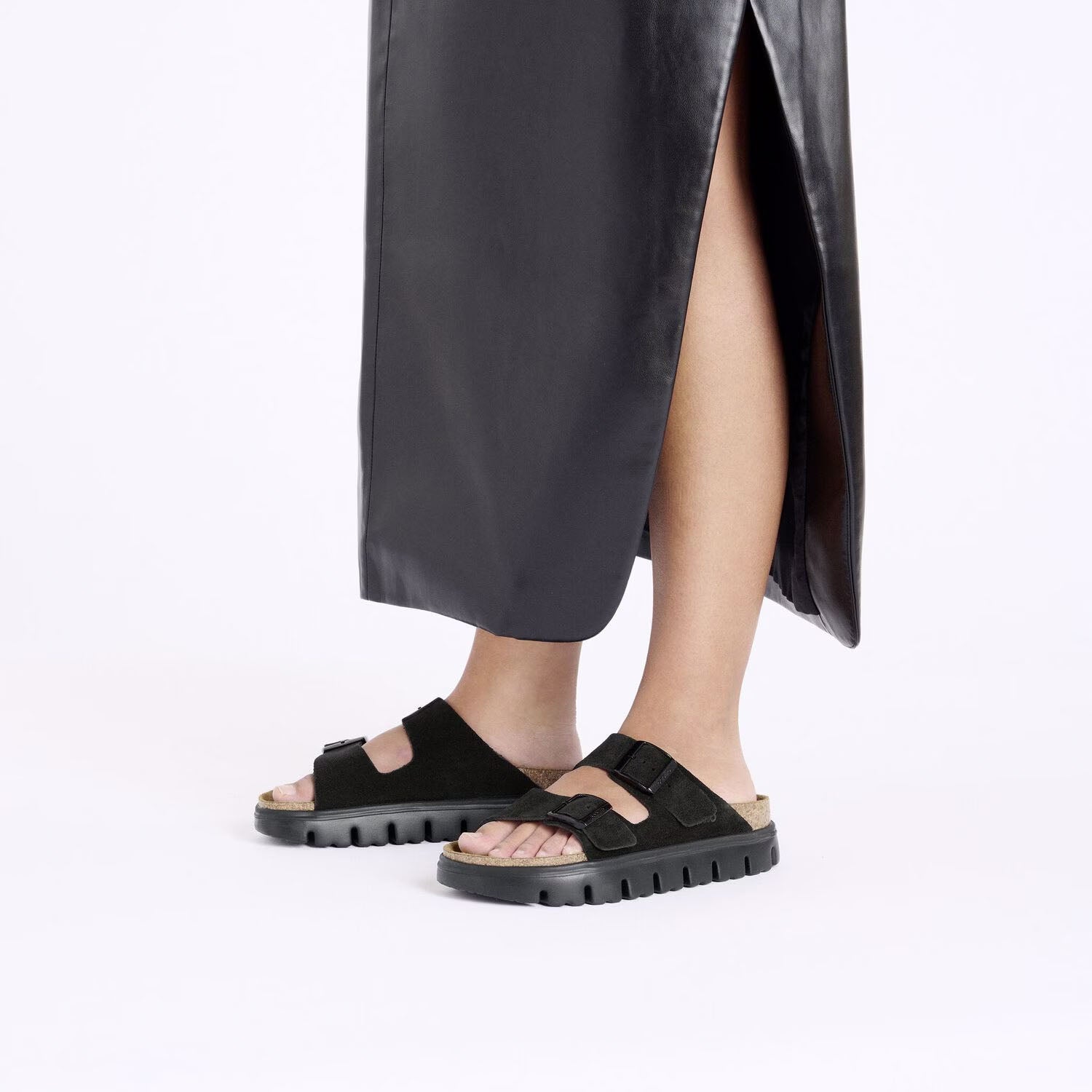 Birkenstock Arizona Chunky Women's Sandals Black Suede
