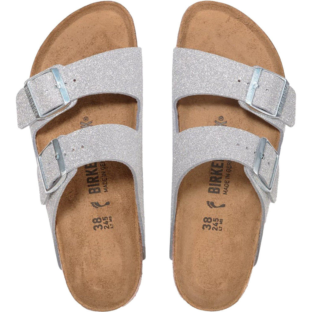 Birkenstock Arizona Women's Sandals Shiny Glitter Silver